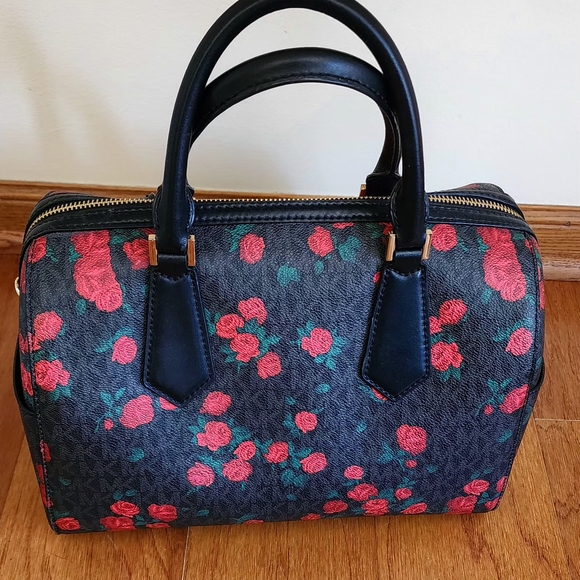 Michael Kors Black Rose Bag - Picture 2 of 5